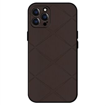 For iPhone 13 Pro Etui Anti-Ripe Lærbelagt PC+TPU Telefondeksel