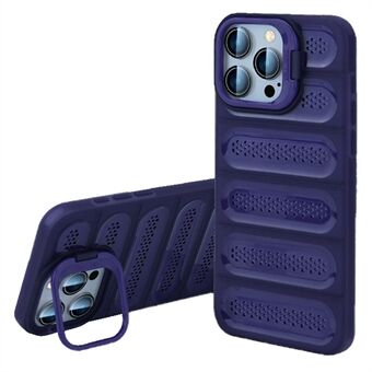 For iPhone 13 Pro Etui Varmeavledende Stativ Luftputer Anti-Fall TPU+PC Telefondeksel