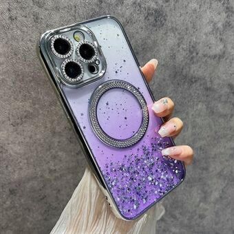 For iPhone 13 Pro Magnetisk Deksel Beskyttende TPU + PC Glitter Skinnende Telefondeksel