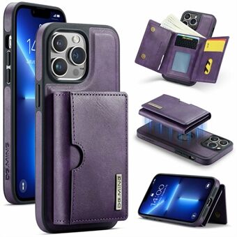 DG.MING M6-serien for iPhone 13 Pro-etui Magnetisk lommebok PU+PC+TPU telefondeksel