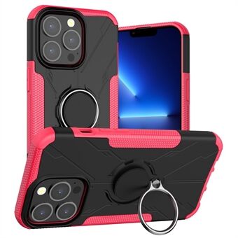 For iPhone 13 Pro 6,1 tommer PC + TPU 2-i-1 telefonbeskyttelsesdeksel Anti-dråpe Anti- Scratch -deksel med Ring