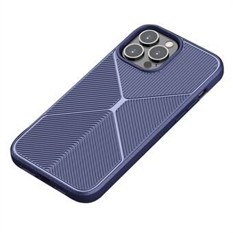 X-serien for iPhone 13 Pro 6,1 tommers kollisjonspute-design støtdempende TPU-telefonveske Anti-skli Strips Beskyttelsesdeksel