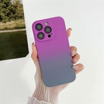 For iPhone 13 Pro 6,1 tommers stilig Gradient Skin-touch PC-telefonveske Støtsikkert anti- Scratch bakdeksel med linsebeskyttelsesfilm