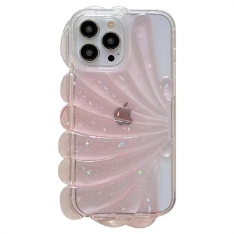 For iPhone 13 Pro 6,1 tommer Sea Shell Style telefonveske Myk TPU Glitter Epoxy Star beskyttende deksel