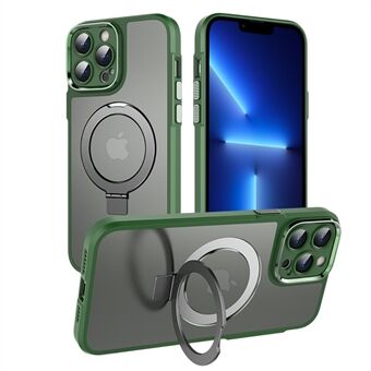 Ring Kickstand telefondeksel for iPhone 13 Pro , PC+TPU Matt magnetisk telefondeksel