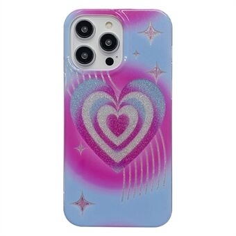 For iPhone 13 Pro 6,1 tommer støtsikker IMD Glitter Powder Bakdeksel PC+TPU telefonbeskyttelsesveske