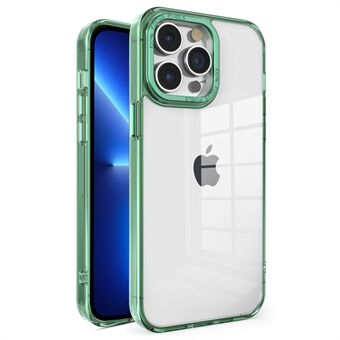 For iPhone 13 Pro 6,1 tommer Crystal Series Fingeravtrykk gratis bakdeksel Gjennomsiktig PC+TPU-telefondeksel