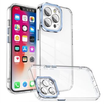 For iPhone 13 Pro 6,1 tommers anti- Scratch telefondeksel Gjennomsiktig TPU+PC-deksel med glasslinsefilm