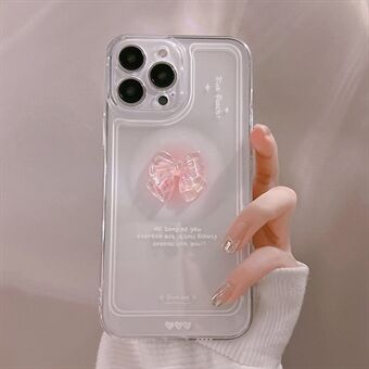 For iPhone 13 Pro Phone TPU-deksel Crystal Bowknot Decor Smartphone-beskyttelsesdeksel