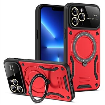 Back Guard Case for iPhone 13 Pro 6,1 tommer, kompatibel med MagSafe Roterende Kickstand PC+TPU telefondeksel