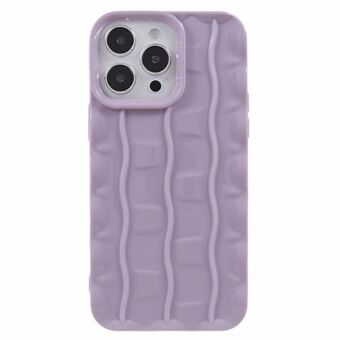 For iPhone 13 Pro telefondeksel 3D stripemønster myk TPU anti- Scratch bakdeksel