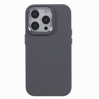 For iPhone 13 Pro 6,1 tommer flytende silikon+PC-telefonveske Aluminiumslegering Kameraramme Støtsikkert bakdeksel