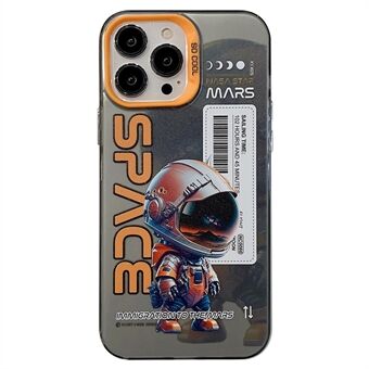 For iPhone 13 Pro 6,1 tommer PC+TPU-deksel Panda Astronaut Fargerikt mønsterutskrift Støtsikkert telefondeksel