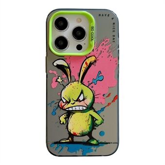 For iPhone 13 Pro Animal Pattern Printing Telefonveske Graffiti Art PC+TPU Støtsikkert deksel