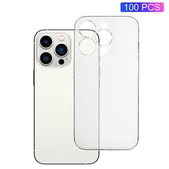 100 STK For iPhone 13 Pro alle innpakket telefonveske HD Klar plast telefondeksel Slim-Fit Hard Protection Shell