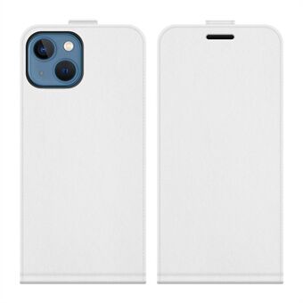 Crazy Horse Texture Vertical Flip PU-lærtelefonveske med kortspor for iPhone 13 mini - White