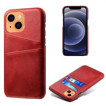 KSQ Læder Hardcover til iPhone 13 Mini m / kortholdere - Red