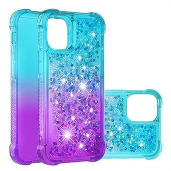 Gradient Quicksand Series Glitter Flytende Liquid Bling Sparkle Soft TPU støtsikkert beskyttelsesdeksel for iPhone 13 mini 5,4 tommer