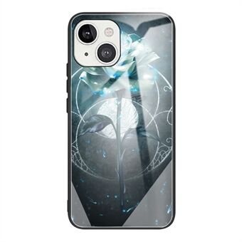 Mønstertrykkglass + TPU Combo Shock Absorption Hybrid-deksel for iPhone 13 mini 5,4 tommer