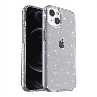 Ikke gulner glitrende pulverdesign myk TPU + hard PC-fallbeskyttelse Støtsikkert deksel bakdeksel for iPhone 13 mini 5,4 tommer