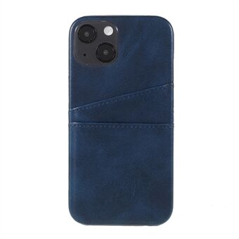 Helt rundt beskyttet skinnbelagt PC-telefondeksel med doble kortspor for iPhone 13 mini - Blue