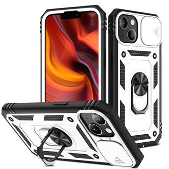 Godt beskyttet kameraskyvedesign 3-i-1 TPU + PC + telefondeksel i metall med kortspor for iPhone 13 mini 5,4 tommer