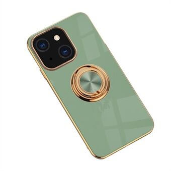 Speiloverflate elektroplaterende TPU-telefondeksel med stativ for iPhone 13 mini 5,4 tommer.