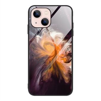 Marmormønster anti-fall glass + TPU telefondeksel for iPhone 13 mini 5,4 tommer