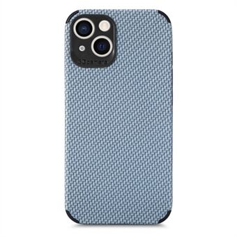 Karbonfibertekstur Nøyaktig utskjæring PU-skinnbelagt TPU + PVC-telefondeksel for iPhone 13 mini 5,4 tommer