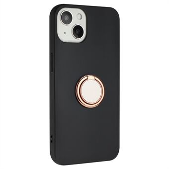 Støtsikkert deksel for iPhone 13 mini 5,4 tommers Ring Stativ Matt TPU Telefonveske Støtte Bilmagnetfeste