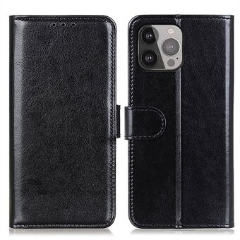 Crazy Horse Texture Design Premium PU Leather Folio Flip Stand funksjon Magnetisk lukking Deksel for iPhone 13 Pro Max 6,7 tommer