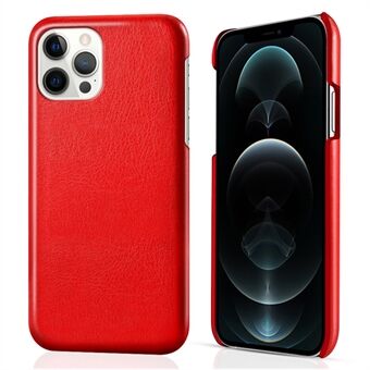 KSQ Retro Crazy Horse PU-skinnbelagt PC Hybrid Defender-beskyttelsesdeksel for iPhone 13 Pro Max 6,7 tommer