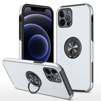 Ring Støtstativ Støtsikker hybrid PC-rygg Myk TPU-rammebeskyttelse Telefonveske for iPhone 13 Pro Max 6,7 tommer