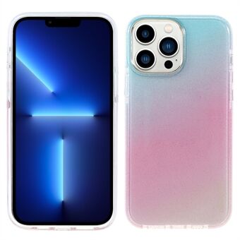 KINGXBAR Glitter Gradient TPE + PC + TPU Anti- Scratch Støtsikkert bakdeksel for iPhone 13 Pro Max 6,7 tommer