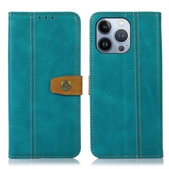 For iPhone 13 Pro Max 6.7 inch All-around Protection Magnetic Case Textured Leather Wallet Flip Phone Cover with Stand