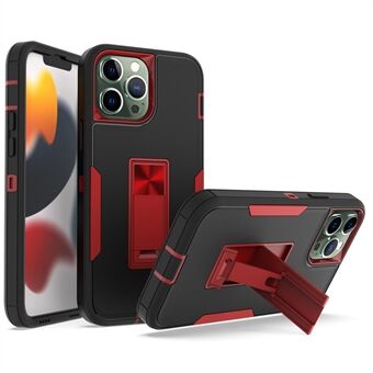 For iPhone 13 Pro Max 6.7 inch Back Shell, Impact Resistant PC + TPU Hybrid Phone Cover with Integrated Kickstand Car Mount Metal Sheet Case