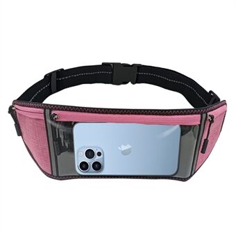 For iPhone 13 Pro Max 6.7 inch/12 Pro Max 6.7 inch Touch Screen Transparent Phone Waist Bag Ultra Thin Phone Bag Pouch for Running Cycling