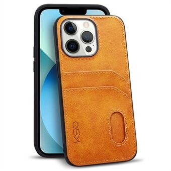 KSQ 001 Series All Edge Wrapped Case for iPhone 13 Pro Max 6.7 inch, Card Slots Design Soft TPU+PC+PU Leather Phone Cover