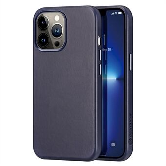 DUX DUCIS Naples Series Magnetic Case for iPhone 13 Pro Max 6.7 inch Genuine Leather Coated Hard PC Anti-Scratch Cover