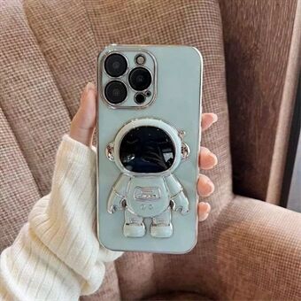 For iPhone 13 Pro Max 6,7 tommer Astronaut Kickstand TPU telefonveske Galvanisering Anti Scratch beskyttelsesdeksel