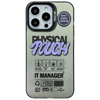 For iPhone 13 Pro Max Matte Deksel PC TPU Engelsk Tekst Trykt Telefonbakdeksel