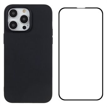 WANLONFENG MS-serien for iPhone 13 Pro Max-deksel TPU mykt telefondeksel med skjermfilm (stor linsehull)