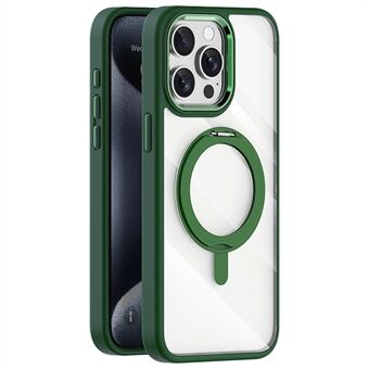 For iPhone 13 Pro Max Etui Magnetisk Støtte TPU + Akryl Gjennomsiktig Deksel Kompatibelt med MagSafe