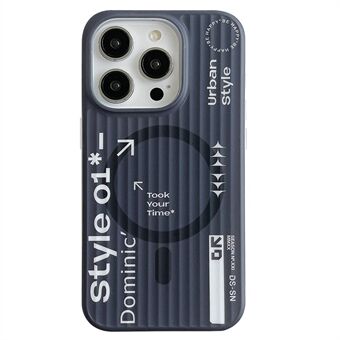 For iPhone 13 Pro Max-deksel kompatibelt med MagSafe Ordmønster PC+TPU telefondeksel