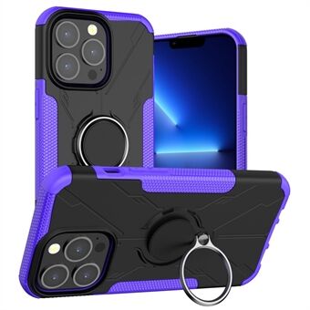 For iPhone 13 Pro Max 6,7 tommers Ring Stativ Design PC + TPU 2-i-1 telefon Fallsikkert deksel Beskyttende bakdeksel