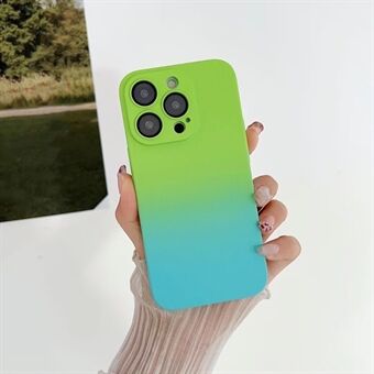 For iPhone 13 Pro Max 6,7 tommers stilig gradient beskyttelsesveske Skin-touch PC Anti-dråpedeksel med linsebeskyttelsesfilm