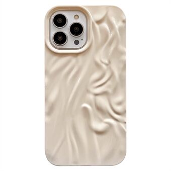 For iPhone 13 Pro Max 6,7 tommer støtsikker plissédesign glanset telefonveske Mykt TPU-bakdeksel