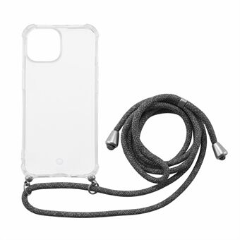 MOMAX ML TPU Anti-drop telefondeksel Fullt beskyttende telefondeksel med snor for iPhone 13 Pro Max 6,7 tommer - Gjennomsiktig