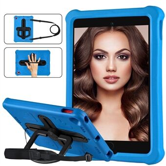 Roterende Kickstand Tablet Case for iPad Air 10,5 tommer (2019) / iPad Pro 10,5 tommer (2017) / iPad 10,2 (2019) / (2020) / (2021), EVA+PC støtsikkert deksel med skulderstropp