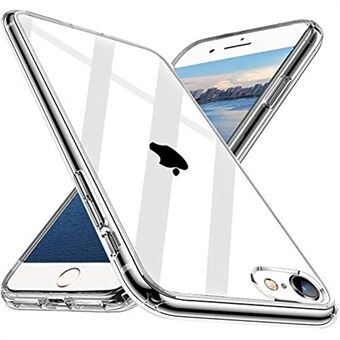 For iPhone 7/8 4,7 tommer / SE (2020) / SE (2022) TPU-telefondeksel i klar krystall Anti-fingeravtrykk mot gulning av forsvarstelefonbeskyttelsesdeksel